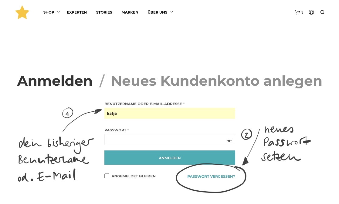 Passwort setzen