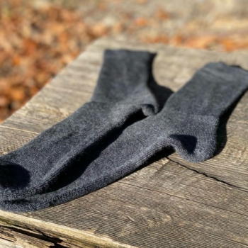 Merino-Wollsocken – Woolpower Socks 400 Ullfrotté – grau