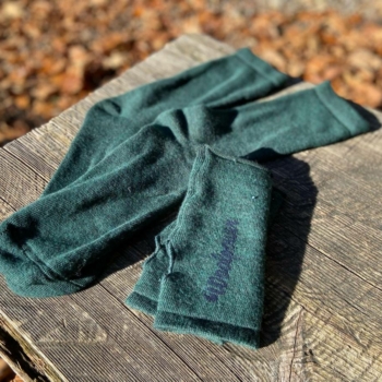 Merino-Set: Socken und Handgelenkswärmer – grün