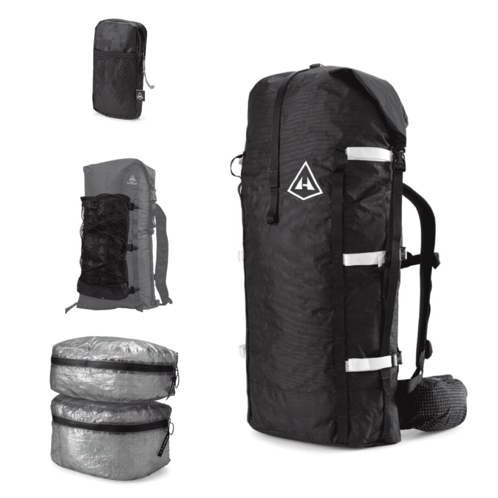 Porter 55 Set | schwarz | mit Zubehör | Hyperlite Mountain Gear