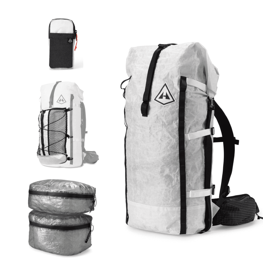 Porter 55 Set | weiss | mit Zubehör | Hyperlite Mountain Gear